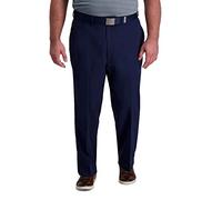 Haggar Men's PLN SLD HTR Pant Casual, Midnight, 38W x 32L