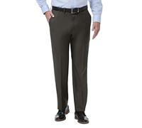 Haggar Men's Premium Comfort Classic Fit Flat Front Dress Pants-Regular and Big & Tall Sizes, Charcoal, 40W x 29L