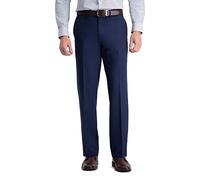 Haggar Men's Premium Comfort Dress Pant-Straight Fit Flat Front (Regular and Big & Tall Sizes), Blue, 30W x 32L