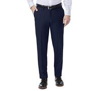 Haggar Men's Premium Comfort Dress Slim Fit Flat Front Pant, Blue, 38W x 32L