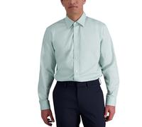 Haggar Men's Premium Comfort Slim Fit Wrinkle Resistant Dress Shirt, Seafoam Green, 15" Neck 32"-33" Sleeve