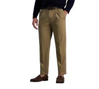 Haggar Men's Premium No Iron Khaki Classic Fit Pleat Front Casual Pant (Regular and Big & Tall Sizes), British Khaki, 34W x 30L