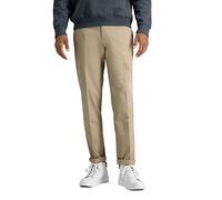 Haggar mensHC10890Premium No Iron Khaki Slim Fit Flat Front Casual Pant Casual Pants - Beige - 33W x 32L