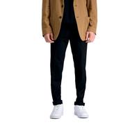 Haggar Men's Premium No Iron Khaki Slim Fit Flat Front Casual Pant, Black, 36W x 30L