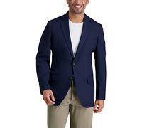 Haggar Men's The Active Series Classic Fit Gabardine Blazer, Indigo, 42 Short