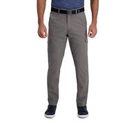 Haggar Men's The Active Series Performance Straight Fit Pant Regular and Big & Tall Sizes, Moss Green, 32W x 29L
