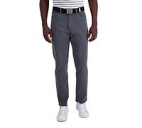 Haggar Men's The Active Series Performance Straight Fit Trousers Pant Regular and Big Tall Sizes, Brushed Nickel, 38W x 32L