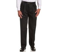 Haggar Men's Work to Weekend Classic Fit Pleat Regular and Big and Tall Sizes, Black, 38W x 29L