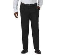 Haggar Men's Work-to-Weekend Khaki No-Iron Pleat-Front Pant with Hidden Expandable Waist - - 42W x 29L