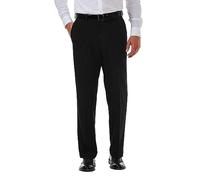 Haggar mensCool 18 Pro Classic Fit Flat Front Expandable Waist Pant Casual Pants - Black - 36W x 34L