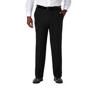 Haggar mensCool 18 Pro Classic Fit Flat Front Expandable Waist Pant Casual Pants - Black - 42W x 29L