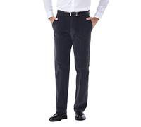 Haggar mensHC00229Stretch Corduroy Expandable Waist Classic Fit Plain Front Casual Pants - Blue - 42W x 30L