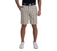Haggar mensHS00444Cool 18 Pro Straight Fit Stretch Check Flat Front Short Flat Front Shorts - Beige - 38