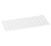 haggiy Elastic buffer self-stick - quadratic 10x10 mm | Hight: 2,5 mm | transp. (55 Pcs.)