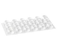 haggiy Elastic buffer self-stick - quadratic 20,5x20,5 mm | Hight: 13,2 mm | transp. (18 Pcs.)