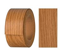 haggiy Melamine Edging Tape with Hot Melt Adhesive 40 mm x 5 m | Iron-On Edging Tape for Shelves & Panels | Edge Tape - Decoration: Light Oak