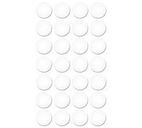 haggiy Self-Adhesive Cover caps for Furniture & Floors - Screw Cover - Round - Cover for Screws & Drill Holes - Furniture Protection caps - Ø20 mm - 28 Pieces - Furniture plasters (White Gloss)
