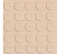 haggiy Self-Adhesive Cover caps for Furniture & Floors - Screw Cover - Round - Cover for Screws & Drill Holes - Furniture Protection caps - Ø14 mm - 25 Pieces - Furniture Plaster (Birch Mainau)