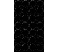 haggiy Self-adhesive cover caps for furniture & floors - screw cover - round - cover for screws & drill holes - furniture protection caps - Ø20 mm - 28 pieces - furniture plasters (black-smooth)