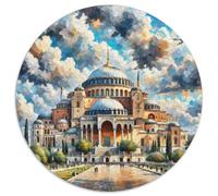 Hagia Sophia 1000 Piece Jigsaw Jigsaws Famous Buildings Adults Jigsaw Puzzle Impossible Puzzles Beautifully Illustrated 100% Recycled Cardboard Fun Activity for Home 1000pcs (67.5x67.5cm)