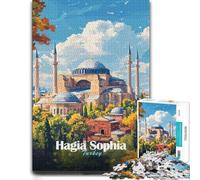 Hagia Sophia, Istanbul Adult Wooden Jigsaw, 1000 Pieces | New Year puzzle activity with quiet evening activity over several sessions.