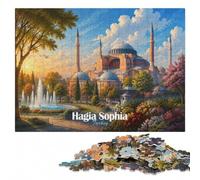 Hagia Sophia, Istanbul Adult Wooden Jigsaw, 1000 Pieces | Puzzle for Adults - structured assembly from border to image details on quiet evenings.