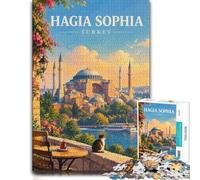 Hagia Sophia Istanbul Jigsaw Puzzle 1000pcs (70x50cm) Gift for Adults | For focused indoor leisure, this adult jigsaw puzzle with 1000 pieces fits a regular jigsaw hobby.