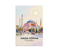 Hagia Sophia Istanbul Vintage Travel Posters 08x12inch(20x30cm) Wall Decor Painting Canvas Wall Art Living Room Poster Bedroom