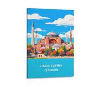 Hagia Sophia Istanbul Vintage Travel Posters 24x36inch(60x90cm) Wall Decor Painting Canvas Wall Art Living Room Poster Bedroom