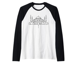Hagia Sophia Line Art Architect Raglan Baseball Tee