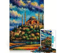 Hagia Sophia Painting Jigsaw Puzzles 1000 Pieces for Teenagers Anxiety Relief Precise Connection Fun Hobby Fine Art (38x26cm)