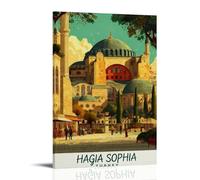 Hagia Sophia Turkey Vintage Travel Art Poster Canvas Wall Art Decorative Picture Prints Modern Decor 16x24inch(40x60cm)