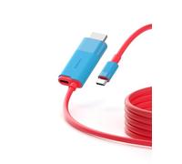 Hagibis Nintendo Switch Docking Station - Portable Switch TV Dock with HDMI, USB 3.0 & Type-C Charging | Travel Dock Replacement Base for Switch OLED, MacBook Pro, Samsung DEX (Red Blue)
