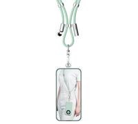 Hagibis Phone Lanyard with USB C Fast Charging Cable 2 in 1 Adjustable Phone Strap Crossbody Chain for iPhone 15 Pro Max, Green, 5FT