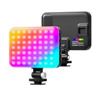 Hagibis RGB Camera Light,360°Full Color Portable Video Light LED Photo Light w Cold Shoe,2200mAh Rechargeable CRI97+,20Effects Lighting for Photography/Advertising Poster/Short Film (RGB-Black)