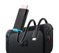Hagibis Switch2 Dock for Nintendo Switch1/2 & Switch OLED, USB C to HDMI Cable Adapter with 4K@60Hz HDMI, 100W PD, Type-C to HDMI Adapter for Laptop, Tablet, SteamDeck, ROG Ally (Black 4K@60Hz)
