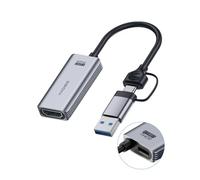 Hagibis USB 3.0 Video Capture Card 1080P 60fps HDMI for Switch1/2 PS5 | MS2130 chip HDMI to USB C video capture card 100W PD driver free plug and play for gaming live streaming & recording.