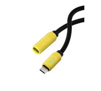 Hagibis USB C Extension Cable (3.3Ft/1M/240W/480Mbps), LED Display Silicone Type C Male to Female Fast Charging Extender with Transfer for iPhone 16 15 Pixel 8 PSVR2 MacBook Air Pro iPad Pro (Yellow)
