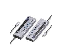 Hagibis USB C Hub with Charging Station, LED Display 9 in 1 Type C Docking Station MAX 45W Charging with 10Gbps USB C Splitter for Macbook Pro Air, Meta Quest 3, iPad Pro, iPhone