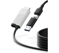 Hagibis USB3.0 Video Capture Card with 100W PD, HDMI to USB A/USB C Cable | 1080P@60fps YUY2 MJPEG MS2130 for Quest 3 2 Pro VR Switch2 PS4/5 Live Broadcast, Gaming, Streaming, Recorder