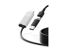 Hagibis USB3.0 Video Capture Card with 100W PD, HDMI to USB A/USB C Capture Cable 1080P@60fps YUY2 MJPEG MS2130 for Quest 3 VR Switch PS4/5 Live Broadcast, Gaming, Streaming, Recorder