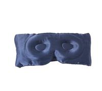 HAGJII 19 Momme 100% Mulberry Silk Sleep Mask for Side Sleeper, 3D Large Contoured Eye Mask for Sleeping, Adjustable Design for Full Light Blocking & Comfort(Navy Blue)