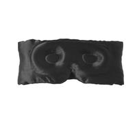 HAGJII 19 Momme 100% Mulberry Silk Sleep Mask for Side Sleeper, 3D Large Contoured Eye Mask for Sleeping, Adjustable Design for Full Light Blocking & Comfort(Black)