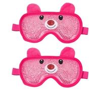 HAGJII 2 Pcs PVC Gel Beads Eye Mask, Colorful Cold & Hot Compress Mask for Eye Strain, Itchy Eyes, Headaches, Dark Circles Cooling Ice Pack for Sleep & Fatigue Relief(Red)
