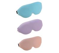HAGJII 3 Pcs Eye Mask for Deep Sleep, 3D Contoured No Eye Pressure Blackout Sleep Mask for Side Sleeper Soft Breathable Eye Cover for Home Office Travel Nap(D)