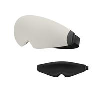 HAGJII 3D Sleep Mask for Students, Light Blocking Eye Cover for Fatigue Relief, Eye Mask for Sleep Soft Breathable Sleeping Mask for Nap, Home, Travel, Comfort(L,Off-White)