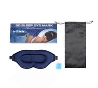 HAGJII 3D Weighted Eye Mask for Sleeping, Ergonomic Contoured Design for Blackout, Soft Breathable Eye Cover for Side Sleeper, Comfort Fit Sleep Mask for Men Women(Blue kit)