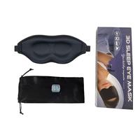 HAGJII 3D Weighted Eye Mask for Sleeping, Ergonomic Contoured Design for Blackout, Soft Breathable Eye Cover for Side Sleeper, Comfort Fit Sleep Mask for Men Women(Black kit)