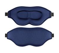 HAGJII 3D Weighted Eye Mask for Sleeping, Ergonomic Contoured Design for Blackout, Soft Breathable Eye Cover for Side Sleeper, Comfort Fit Sleep Mask for Men Women(Blue)