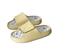 HAGJII Acupressure Massage Arch Support Heel Arch Pain Acupuncture Slippers Reflexology Sandals Plantar Fasciitis Relief Relaxation Health Foot Massage(Yellow,4.5 UK)